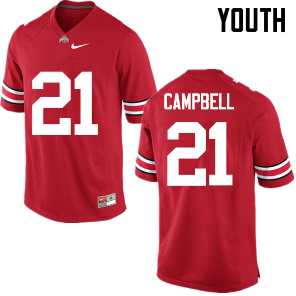 Ohio State Buckeyes Parris Campbell Youth #21 Red Game Stitched College Football Jersey